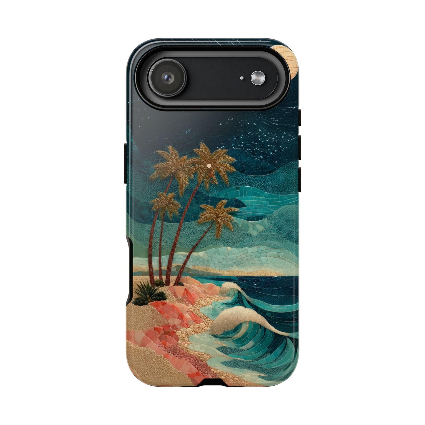 Night Beach Waves Mosaic