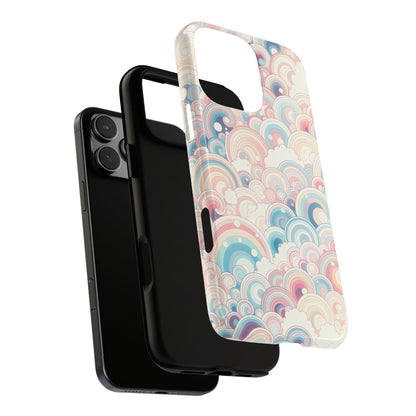 Pastel Rainbow Curve Swirls