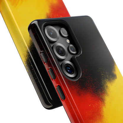 Yellow Orange Gradient Black Paint