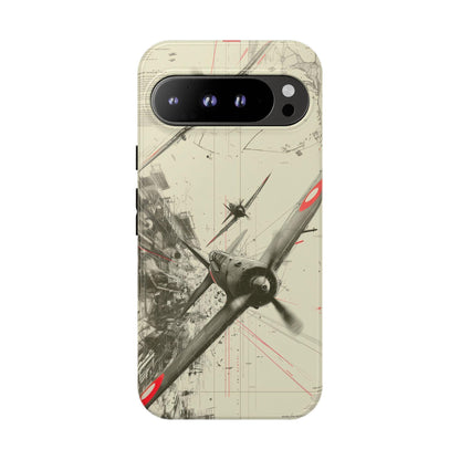World War 2 Dogfight Plane Abstract
