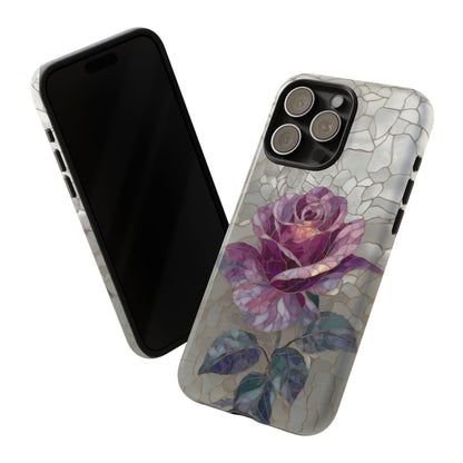 Amethyst Flower Rose Stained Glass