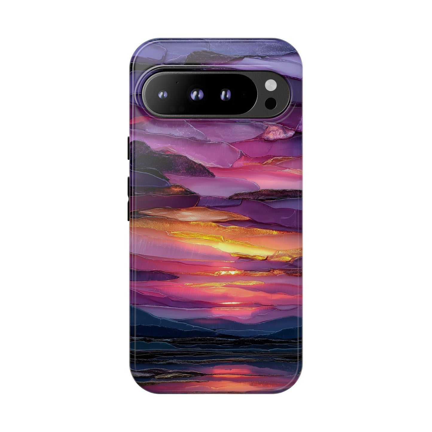 Purple Lavender Sunset Horizon Layers