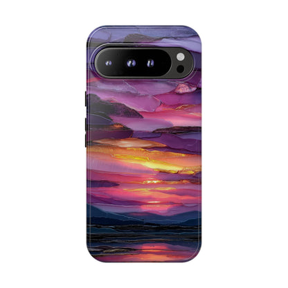 Purple Lavender Sunset Horizon Layers