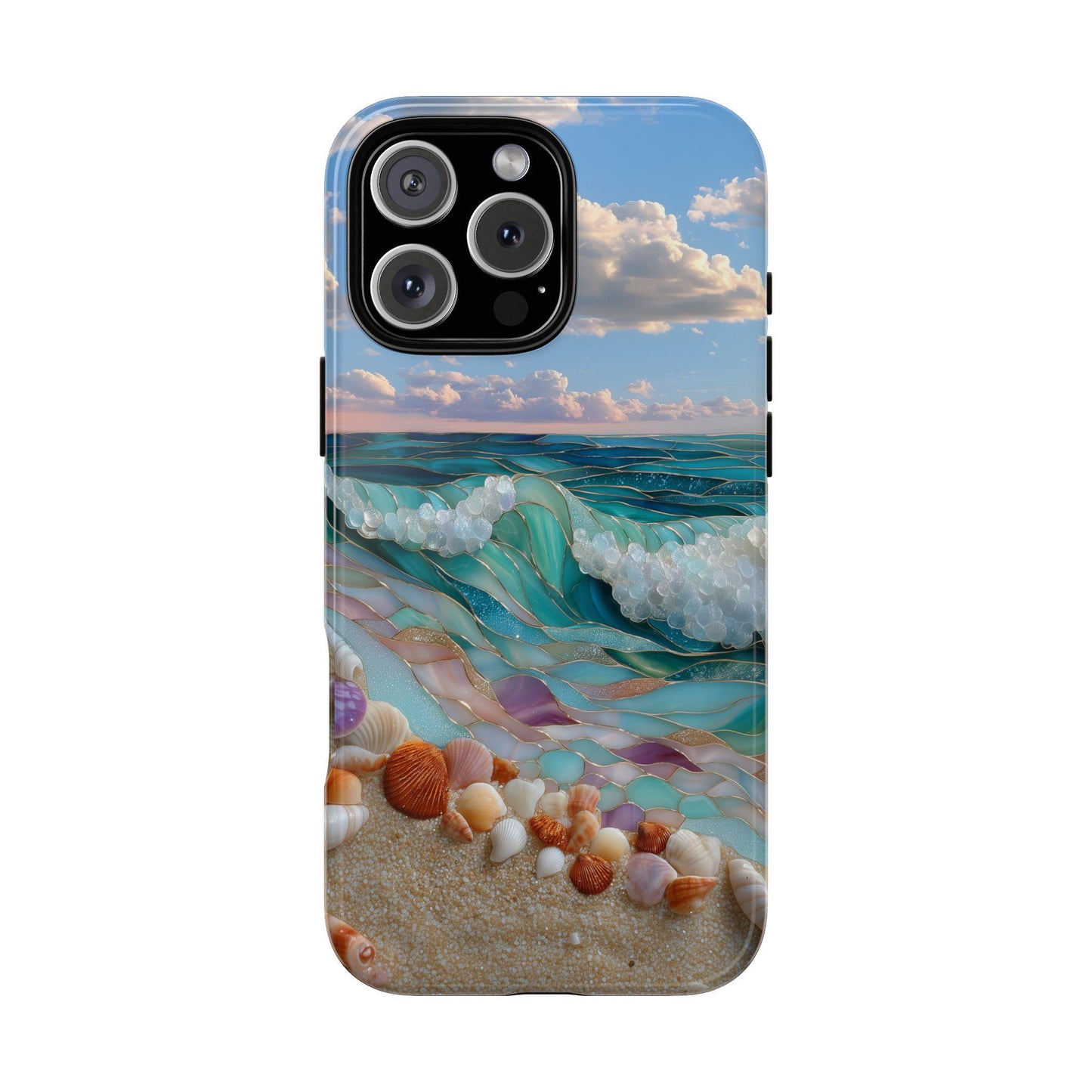 Serene Ocean Shoreline Beach Shells