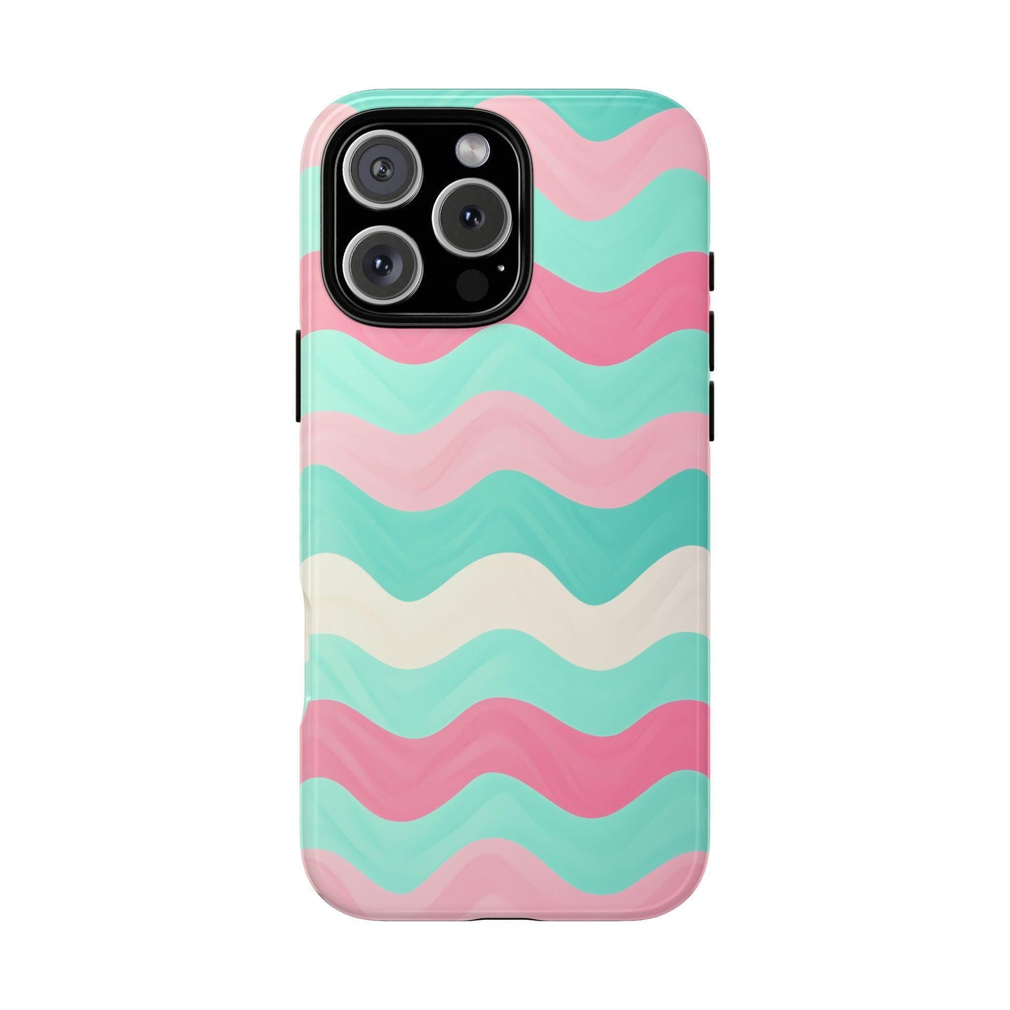 Zig Zag Pink Mint Lines