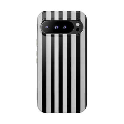 Black White Vertical Stripes