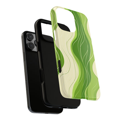 Lime Green Wavy Line Pattern
