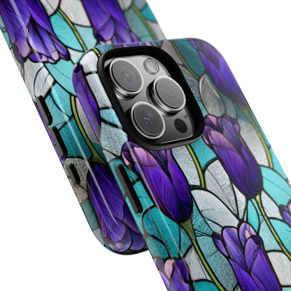 Amethyst Tulip Flower Stained Glass