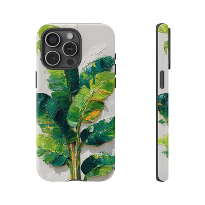 Tropical Banana Leaves Impasto Jungle