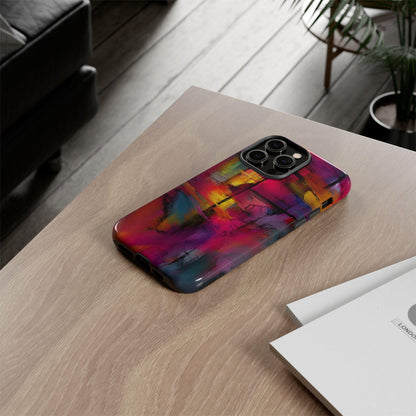 Chaotic Love Abstract Magenta Paint Art