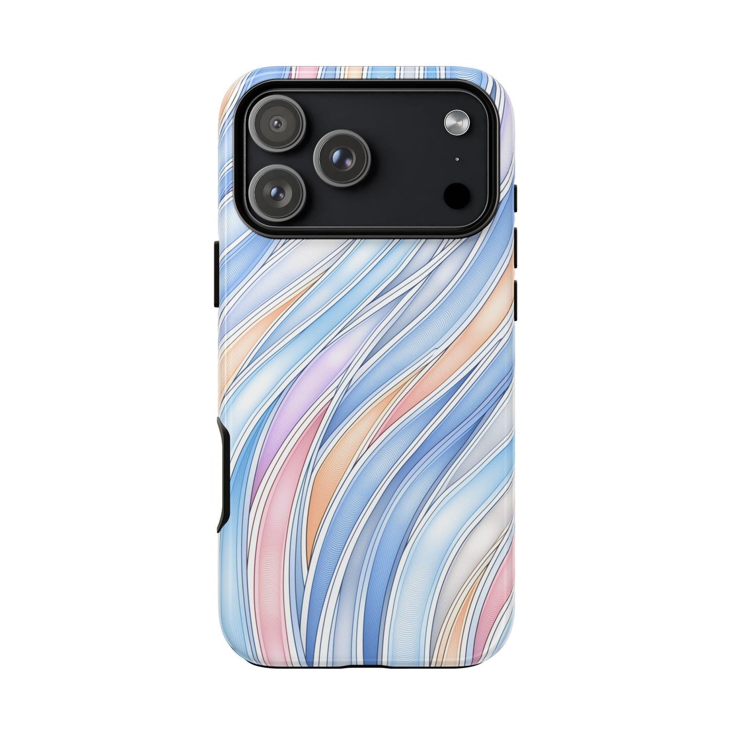 Gradient Wavy Ribbons Abstract Curves