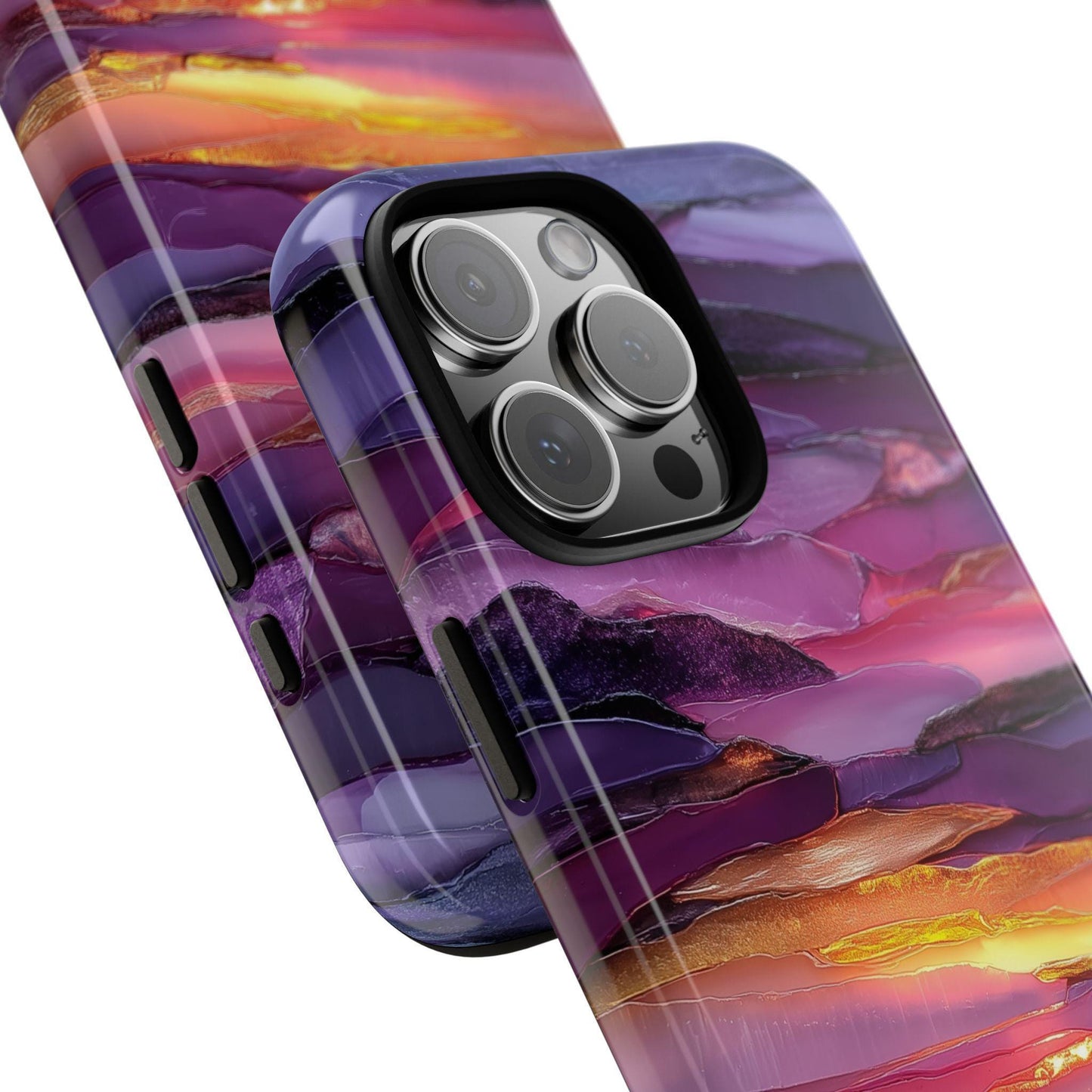 Purple Lavender Sunset Horizon Layers