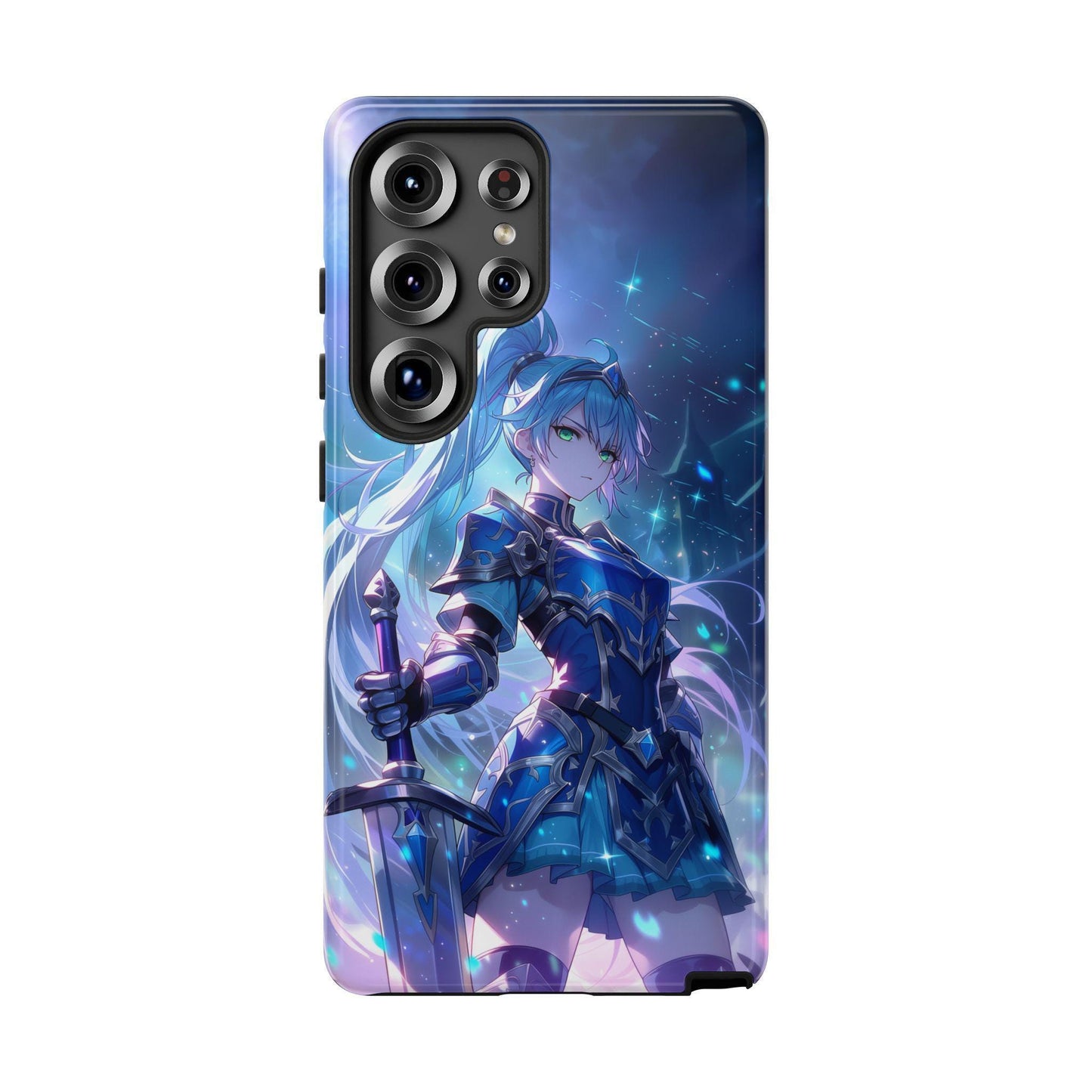 Purple Anime Girl Glowing Sword
