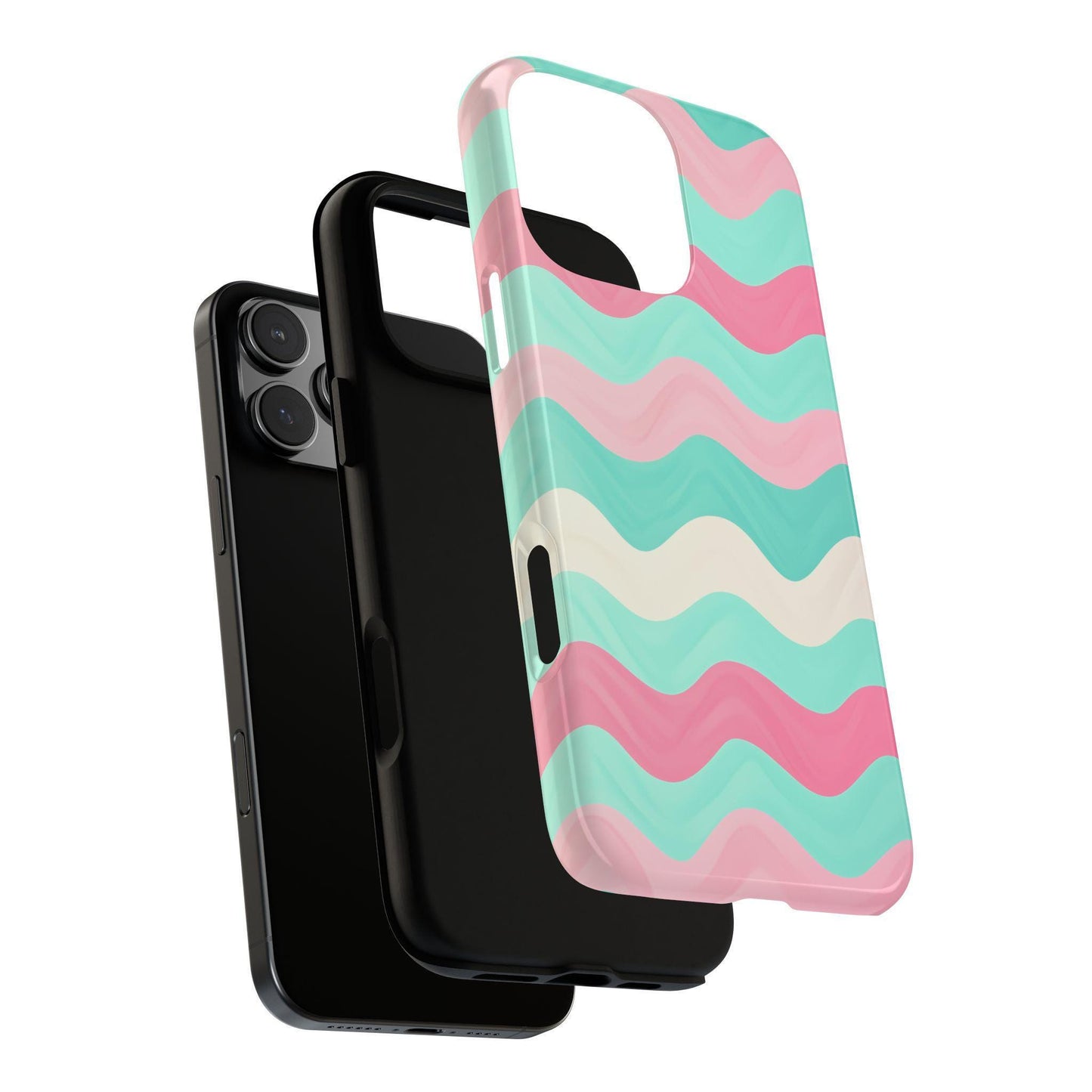 Zig Zag Pink Mint Lines