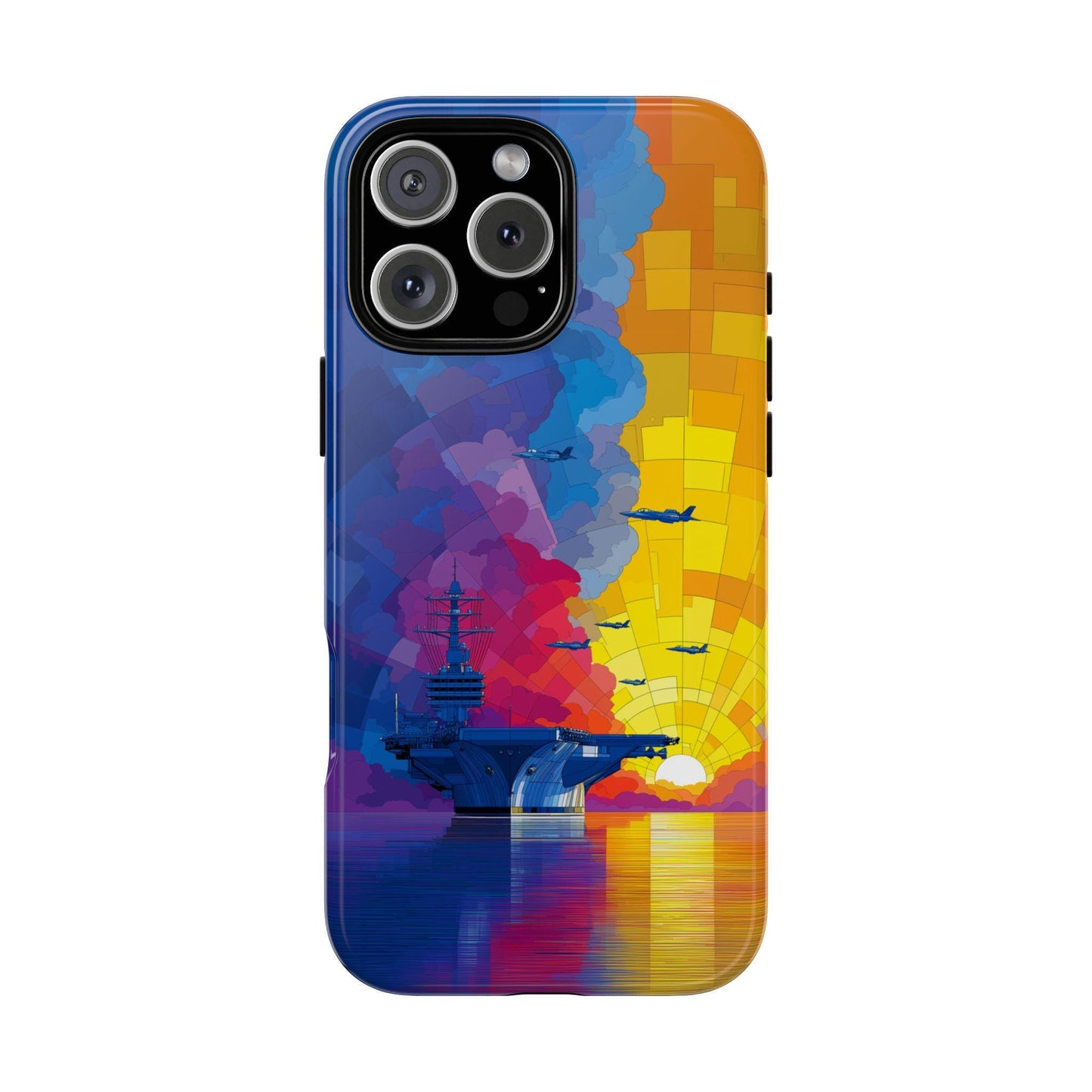Aircraft Carrier Vector Sunset Military Jets