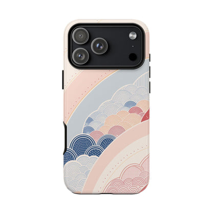 Retro Abstract Pastel Blue Pink