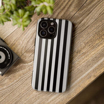 Black White Vertical Stripes
