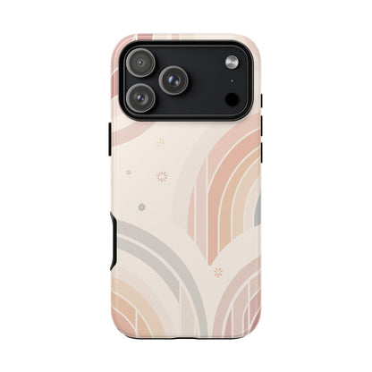 Retro Arcs Pastel Beige Coral