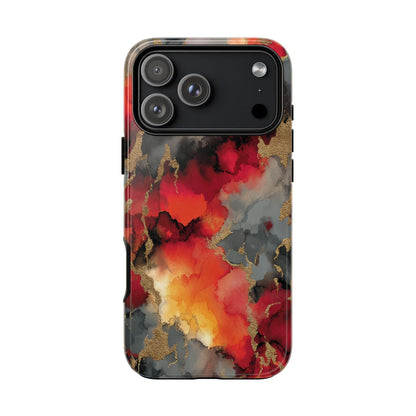 Molten Flame Abstract Marble