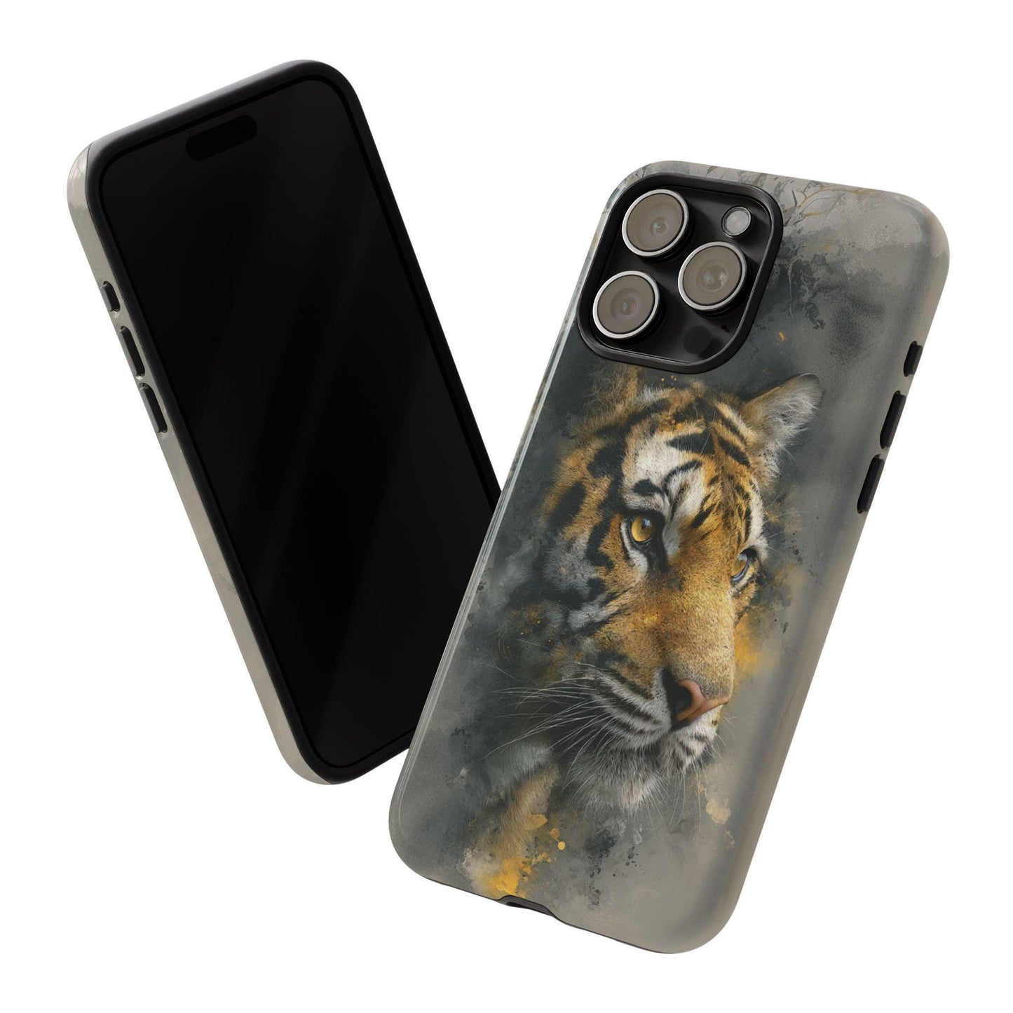 Tiger Watercolor Gray