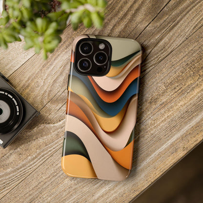 Earth Tones Layer Waves Pattern