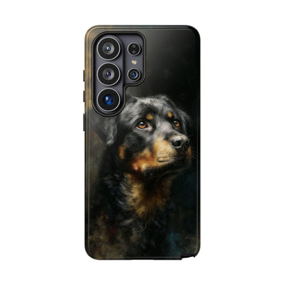 Rottweiler Dog Brush Strokes Painting