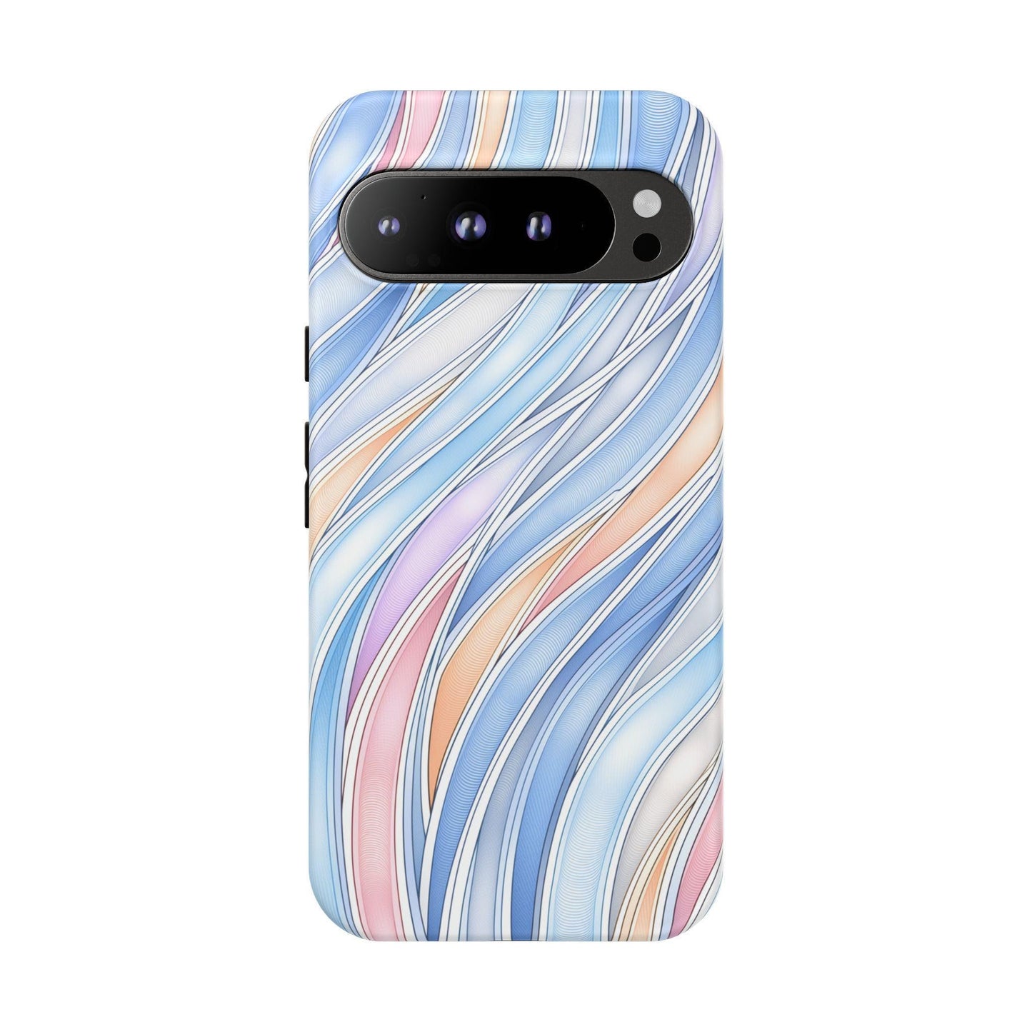 Gradient Wavy Ribbons Abstract Curves