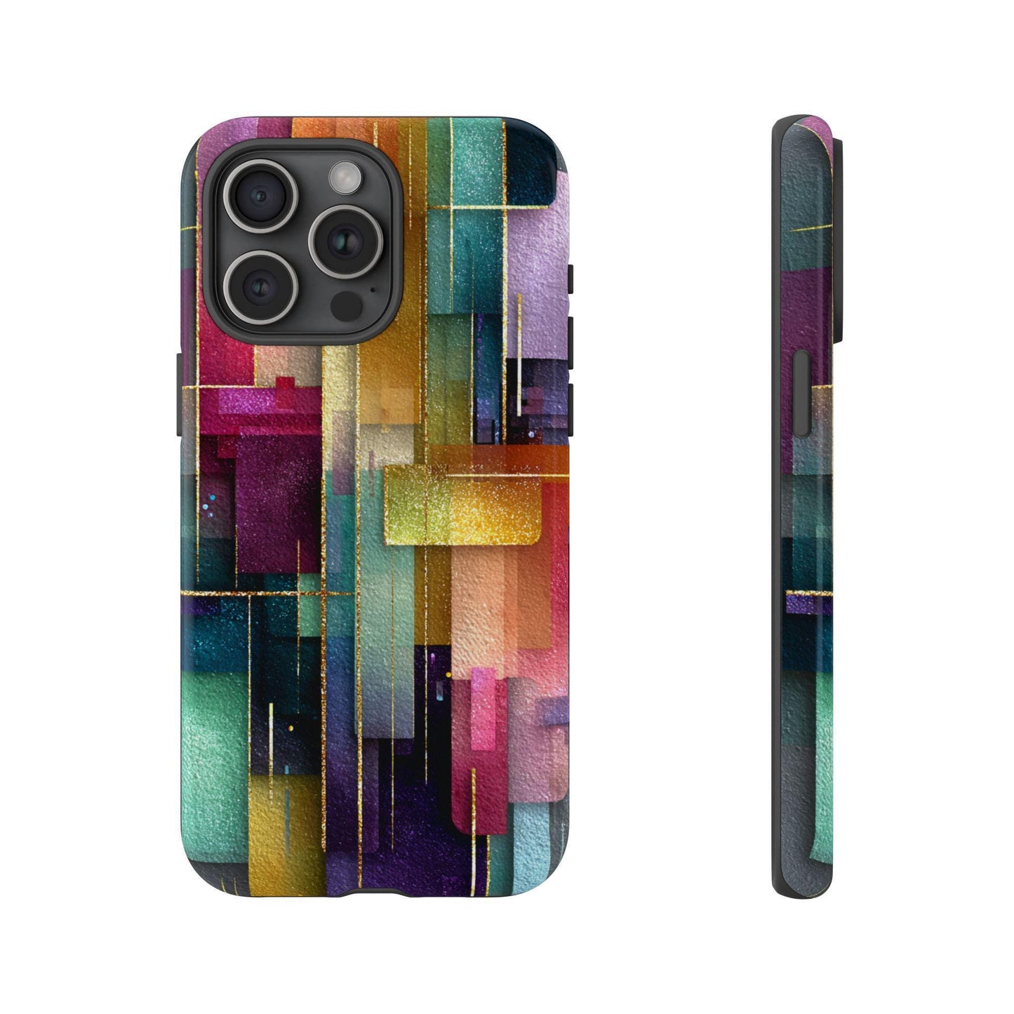 Digital Collage Jewel Brushstrokes