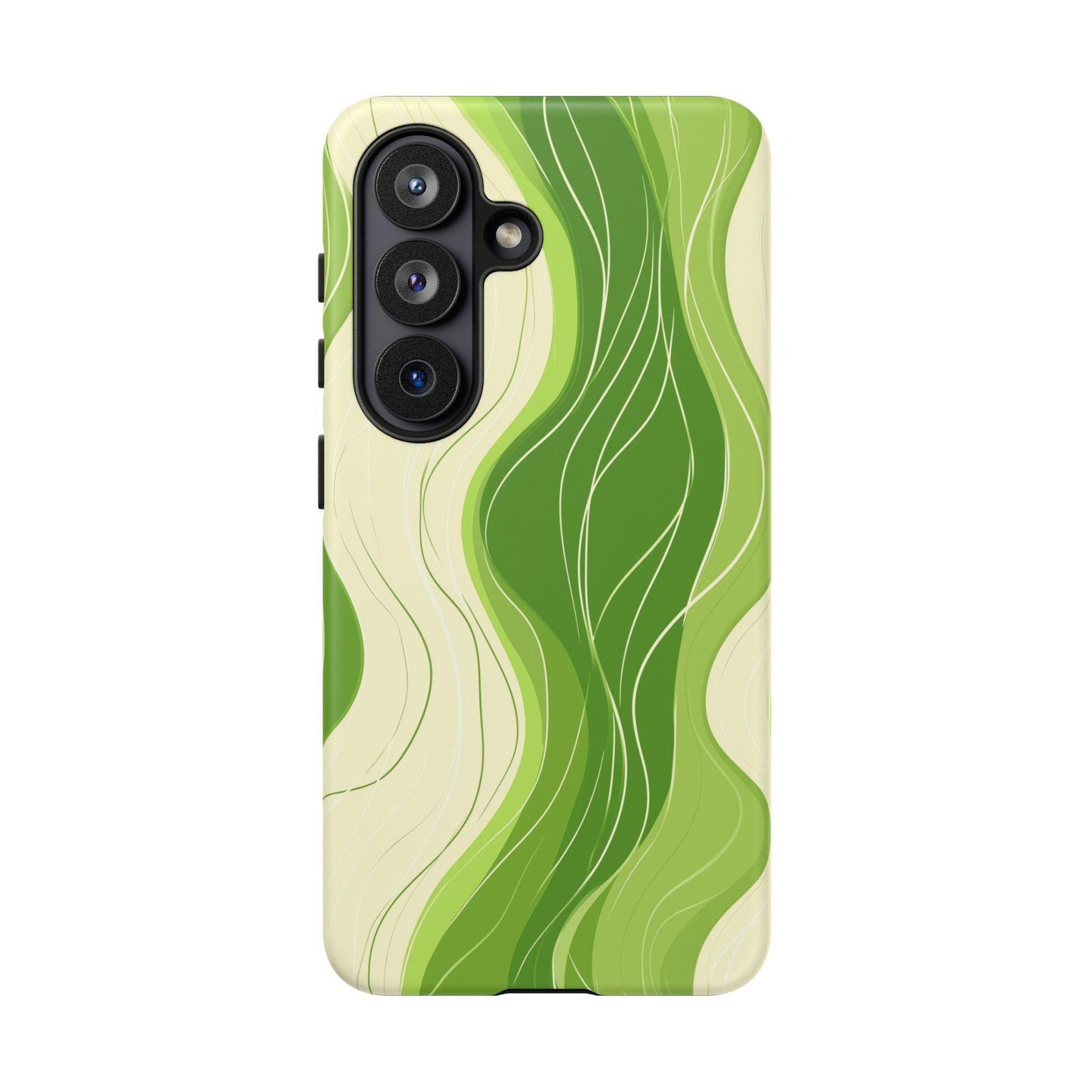 Lime Green Wavy Line Pattern