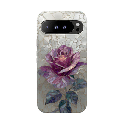 Amethyst Flower Rose Stained Glass