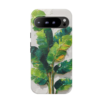 Tropical Banana Leaves Impasto Jungle