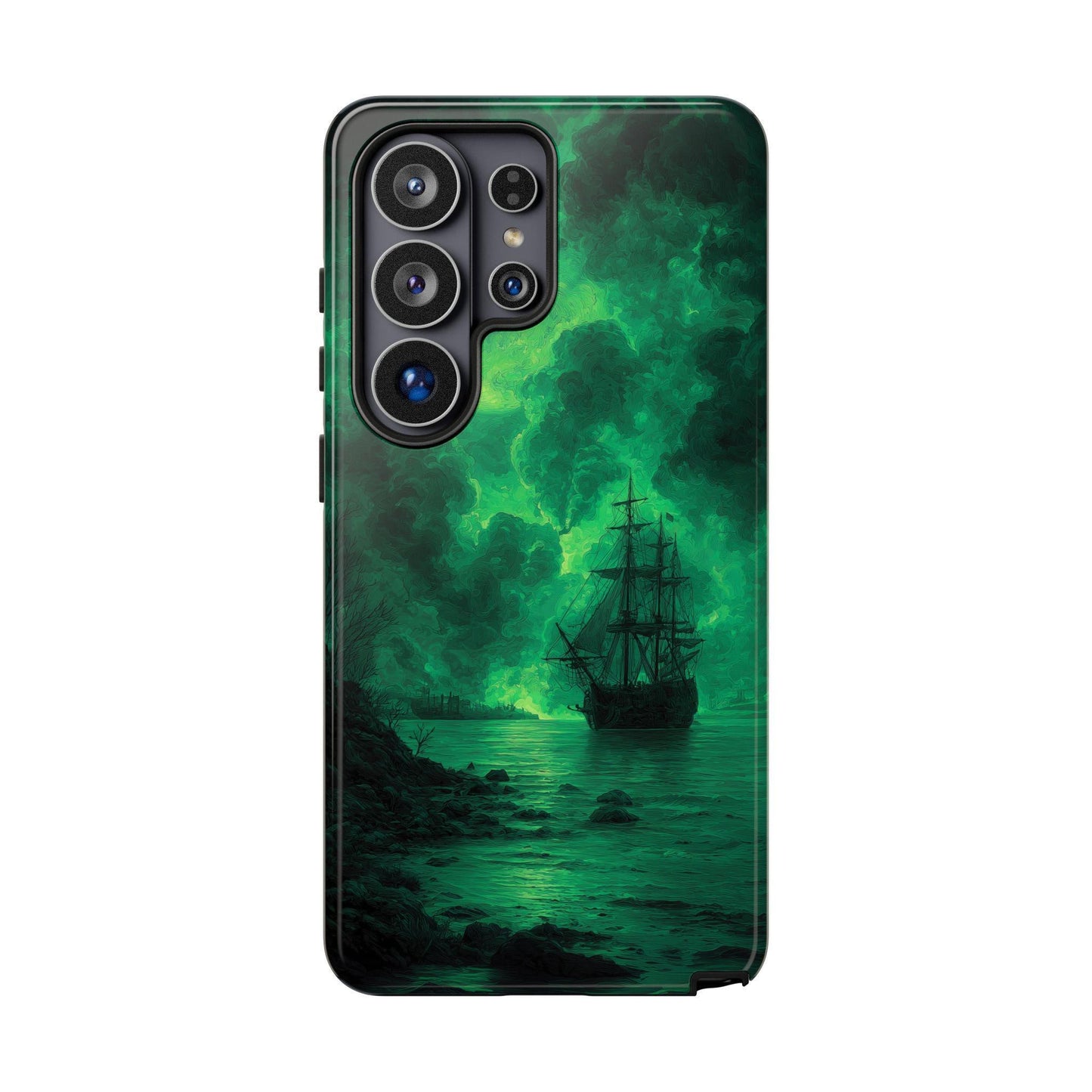 Ghost Pirate Ship Green Atmosphere