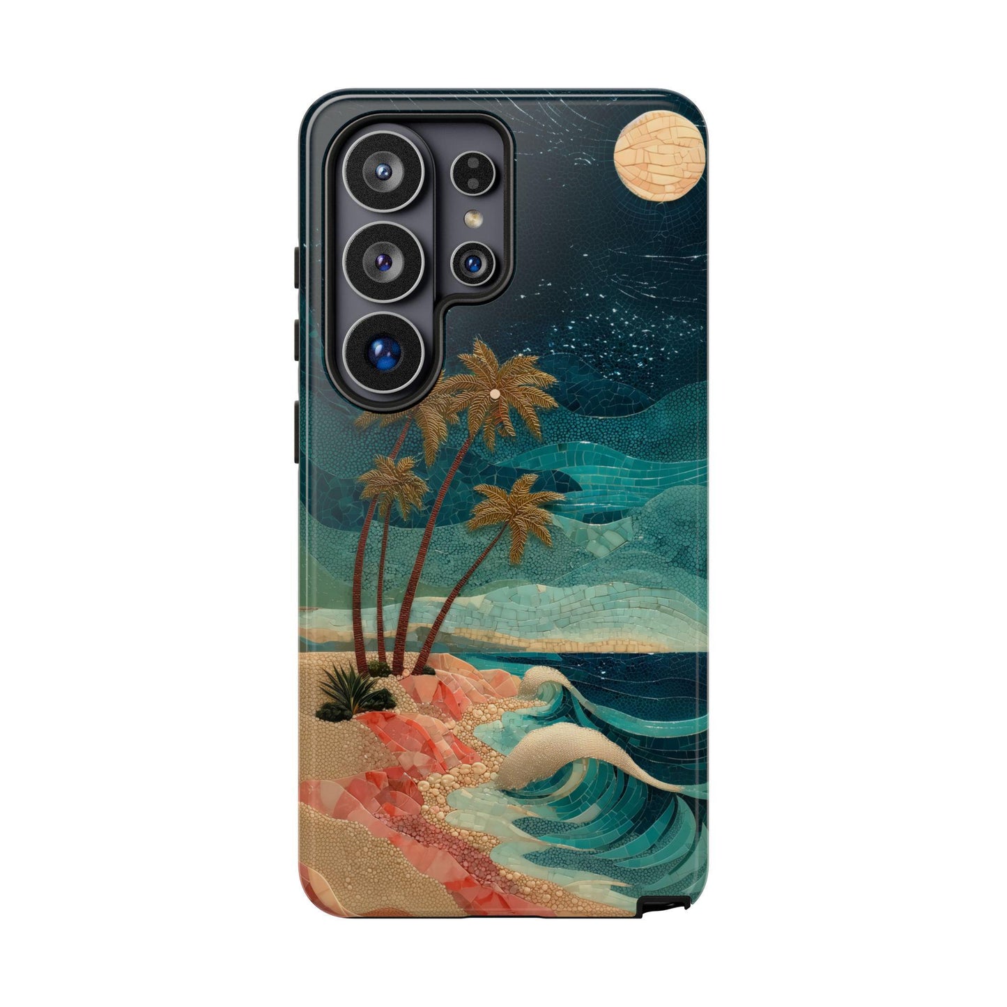 Night Beach Waves Mosaic
