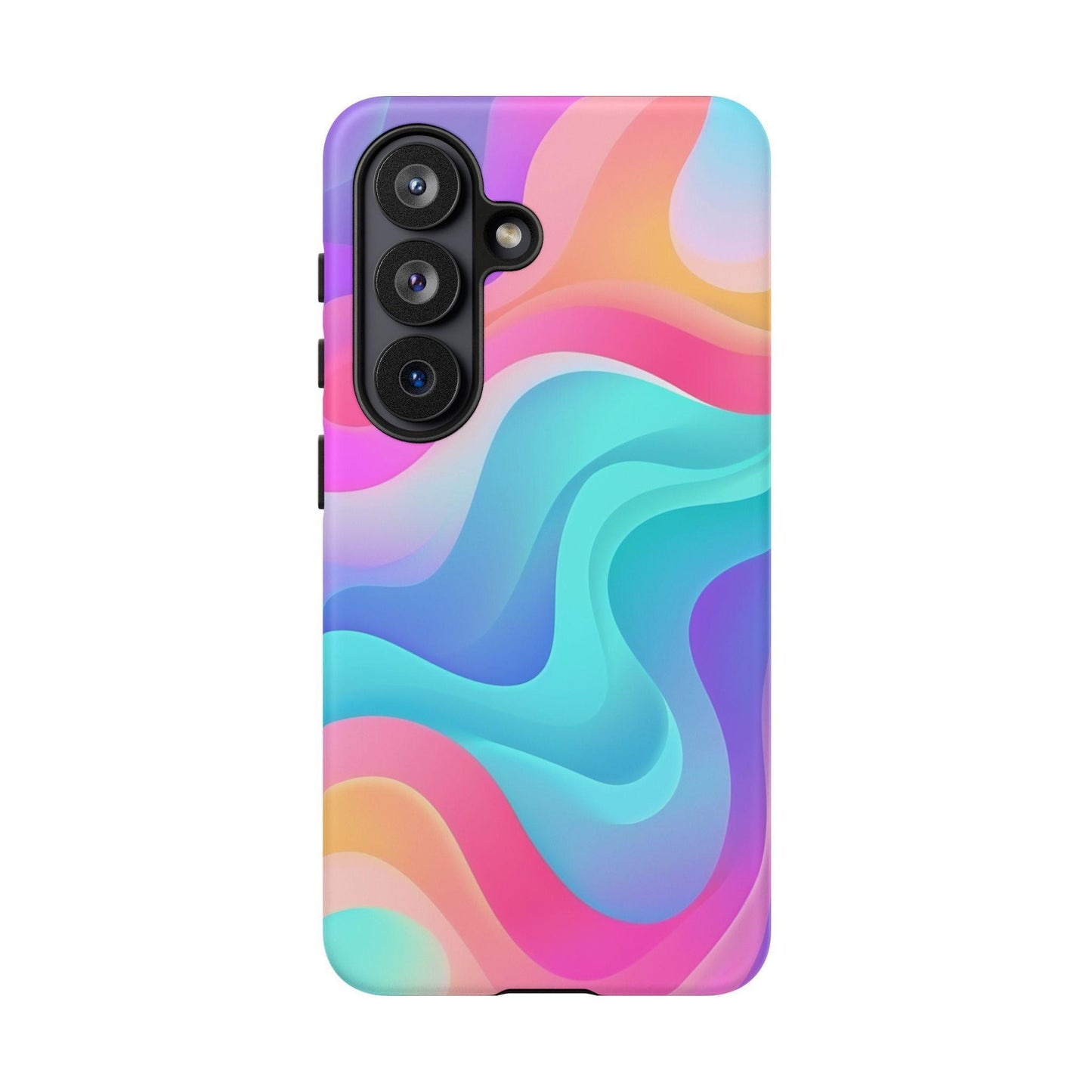 Teal Dream Pink Curve Waves