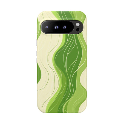 Lime Green Wavy Line Pattern
